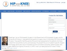 Tablet Screenshot of hipandknee.com